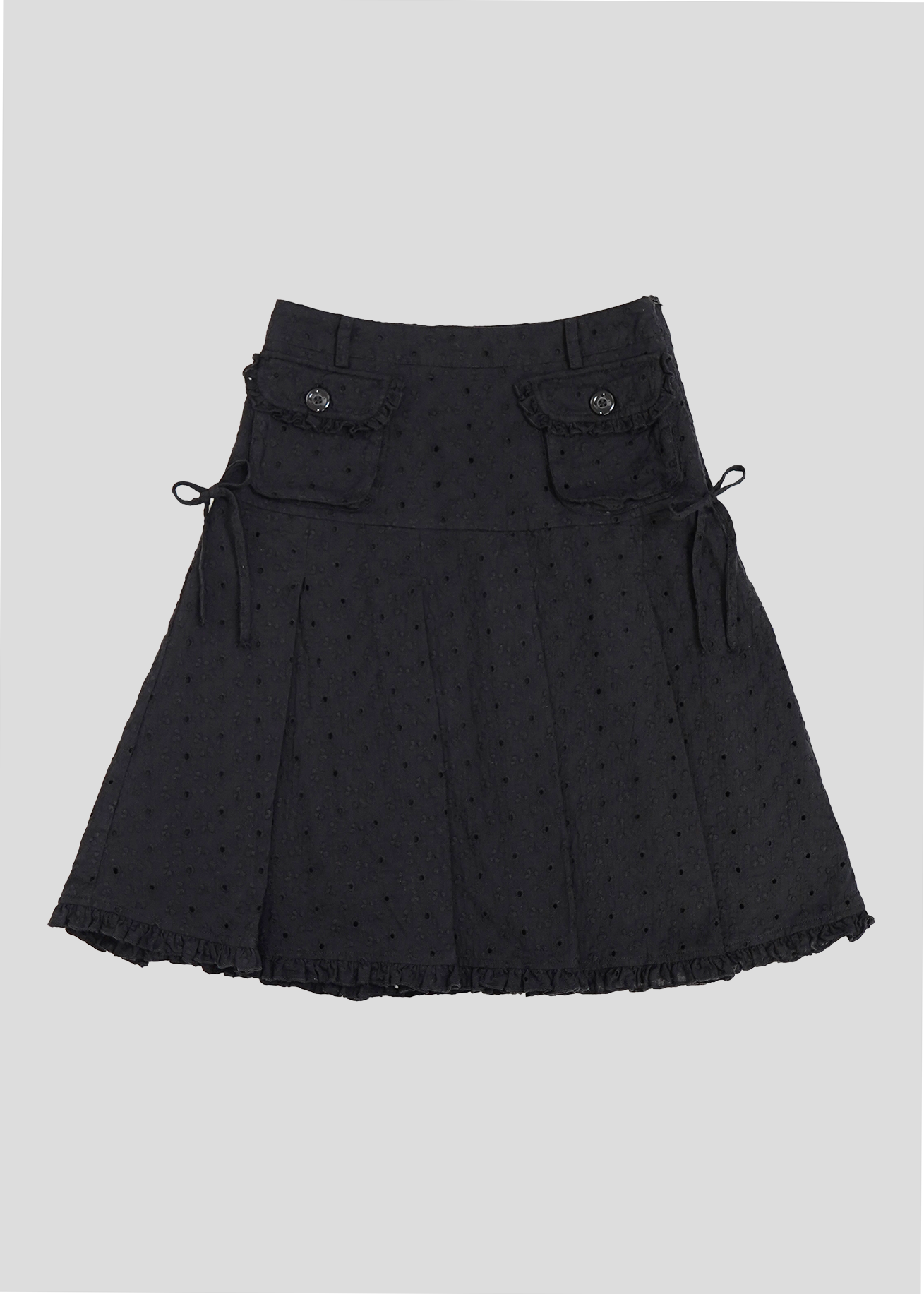 pleated cargo floral skirt