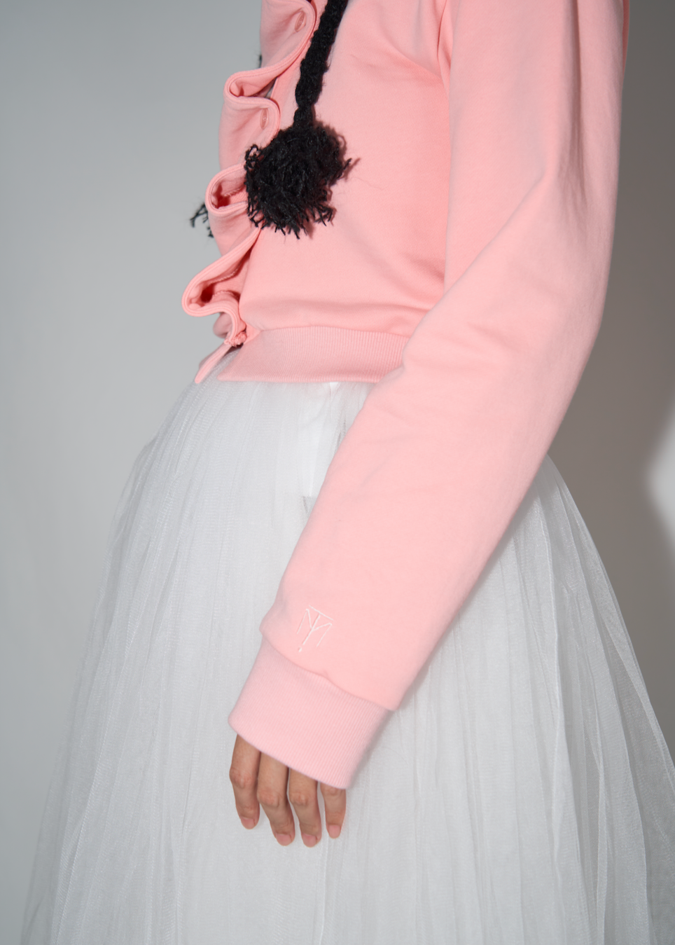 button up sweatshirt-PINK