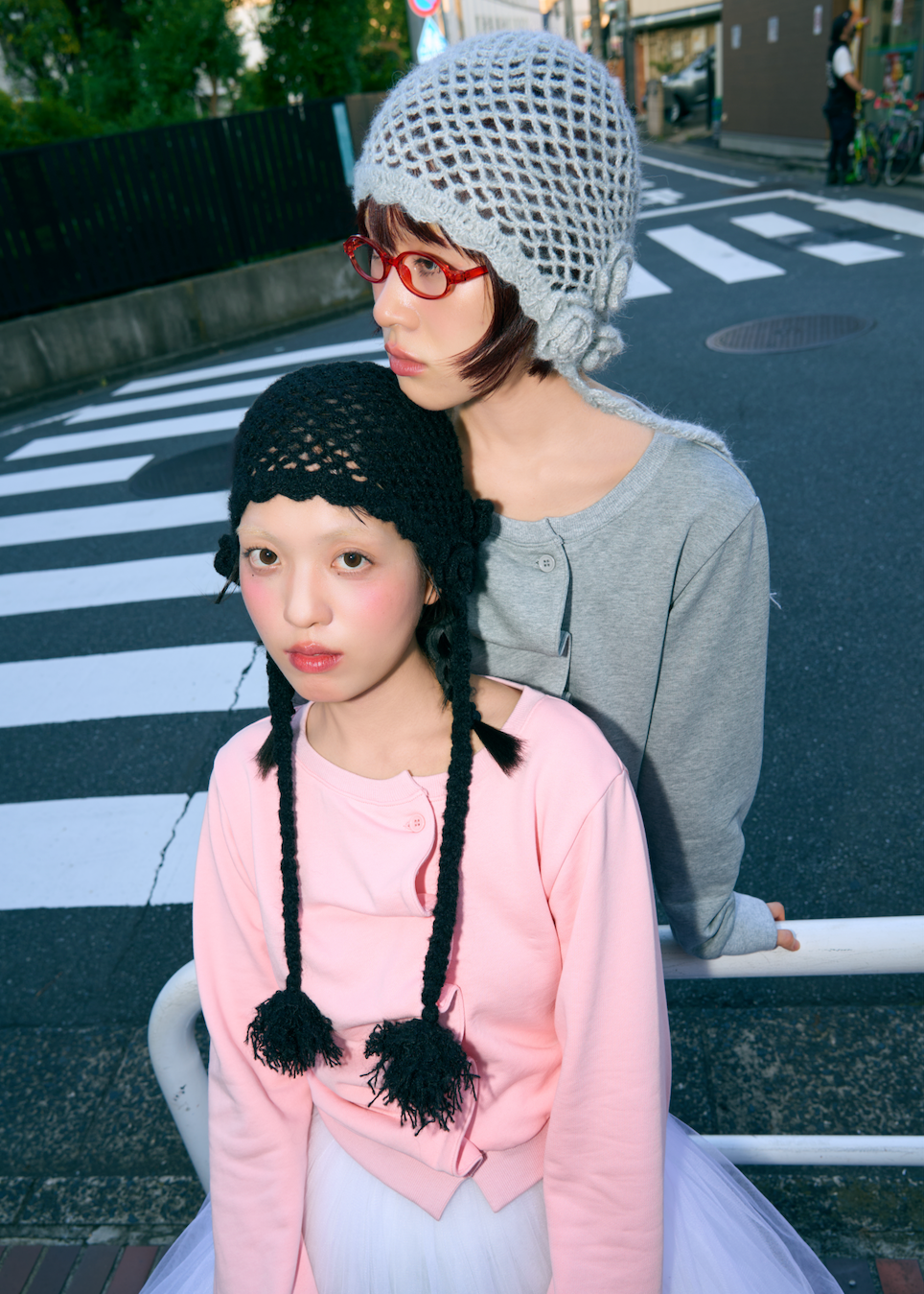 button up sweatshirt-PINK