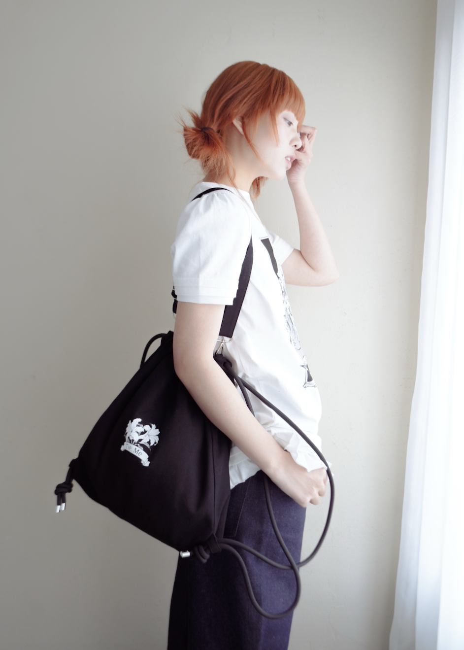 須藤はる奈×Tie.Meコラボ 百合刺繍3Way Bag
