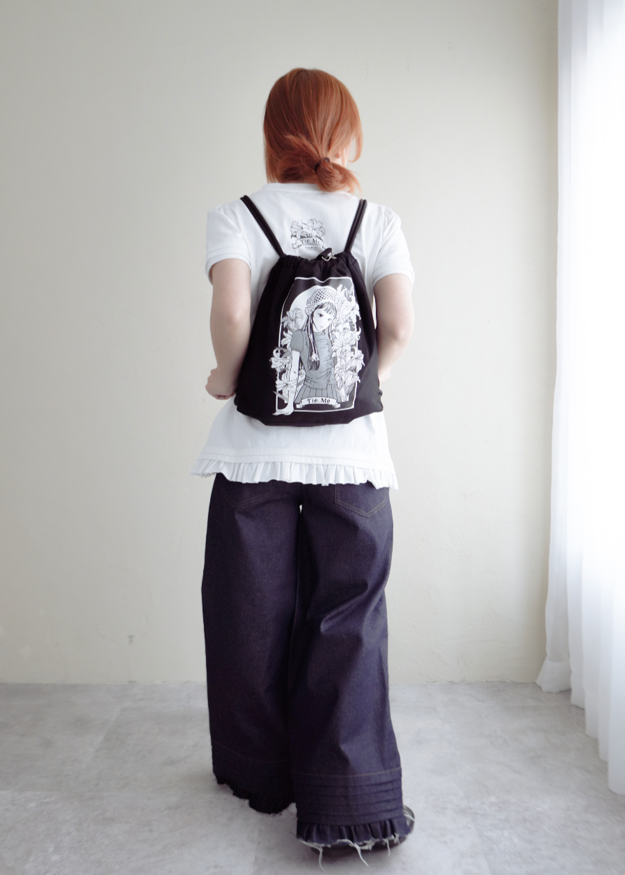 須藤はる奈×Tie.Meコラボ 百合刺繍3Way Bag