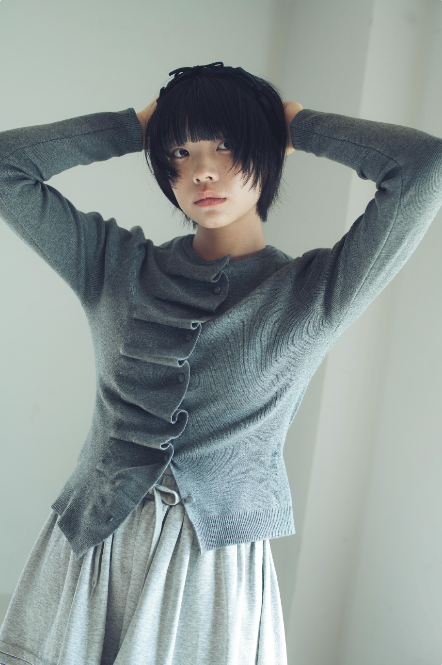 button up knit-slim fit