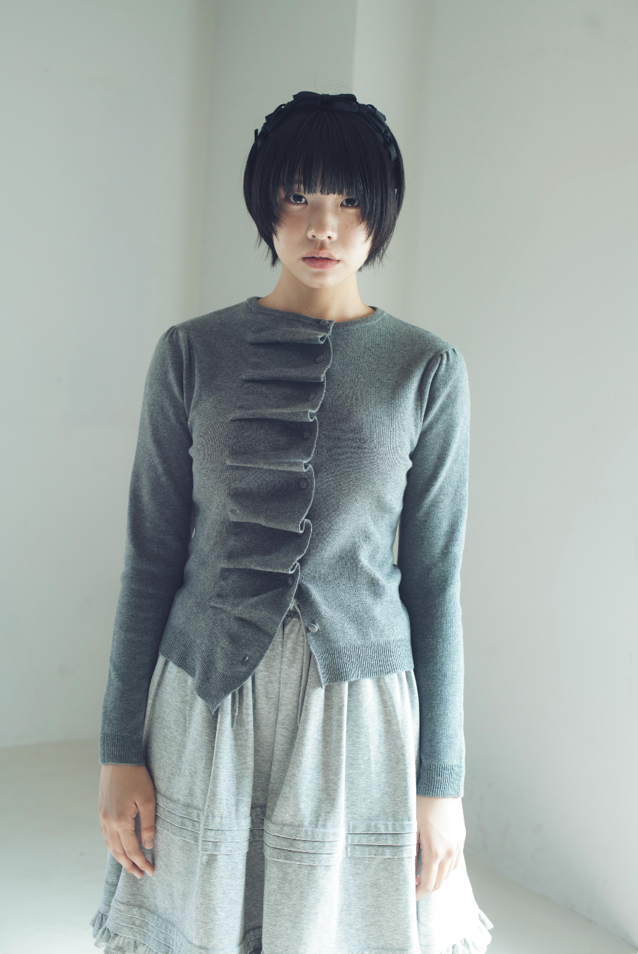 button up knit-slim fit
