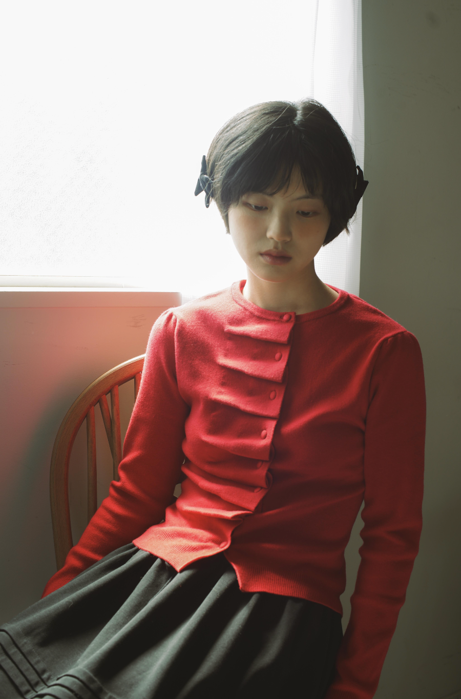 button up knit-slim fit