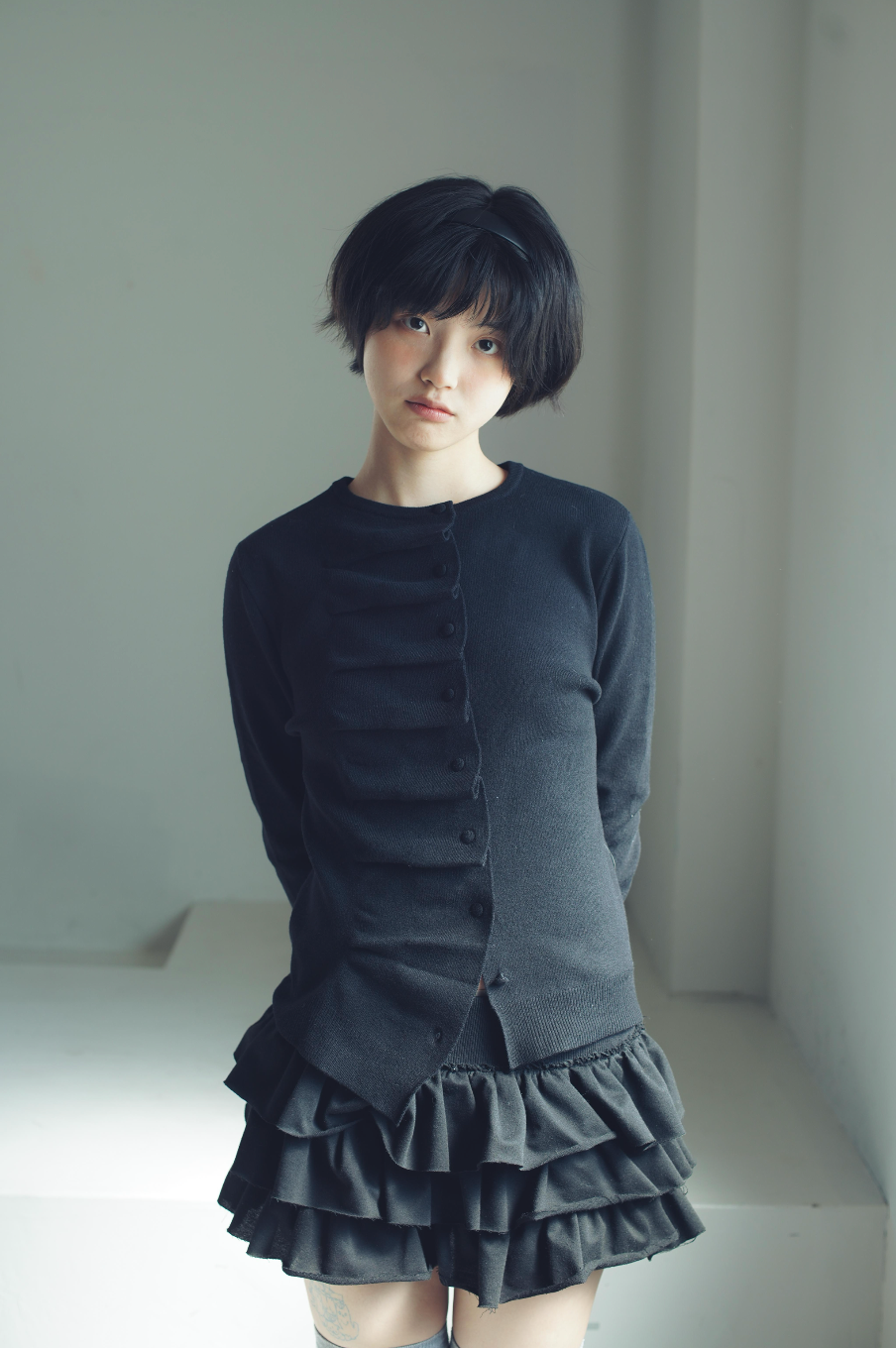 button up knit-boxy fit