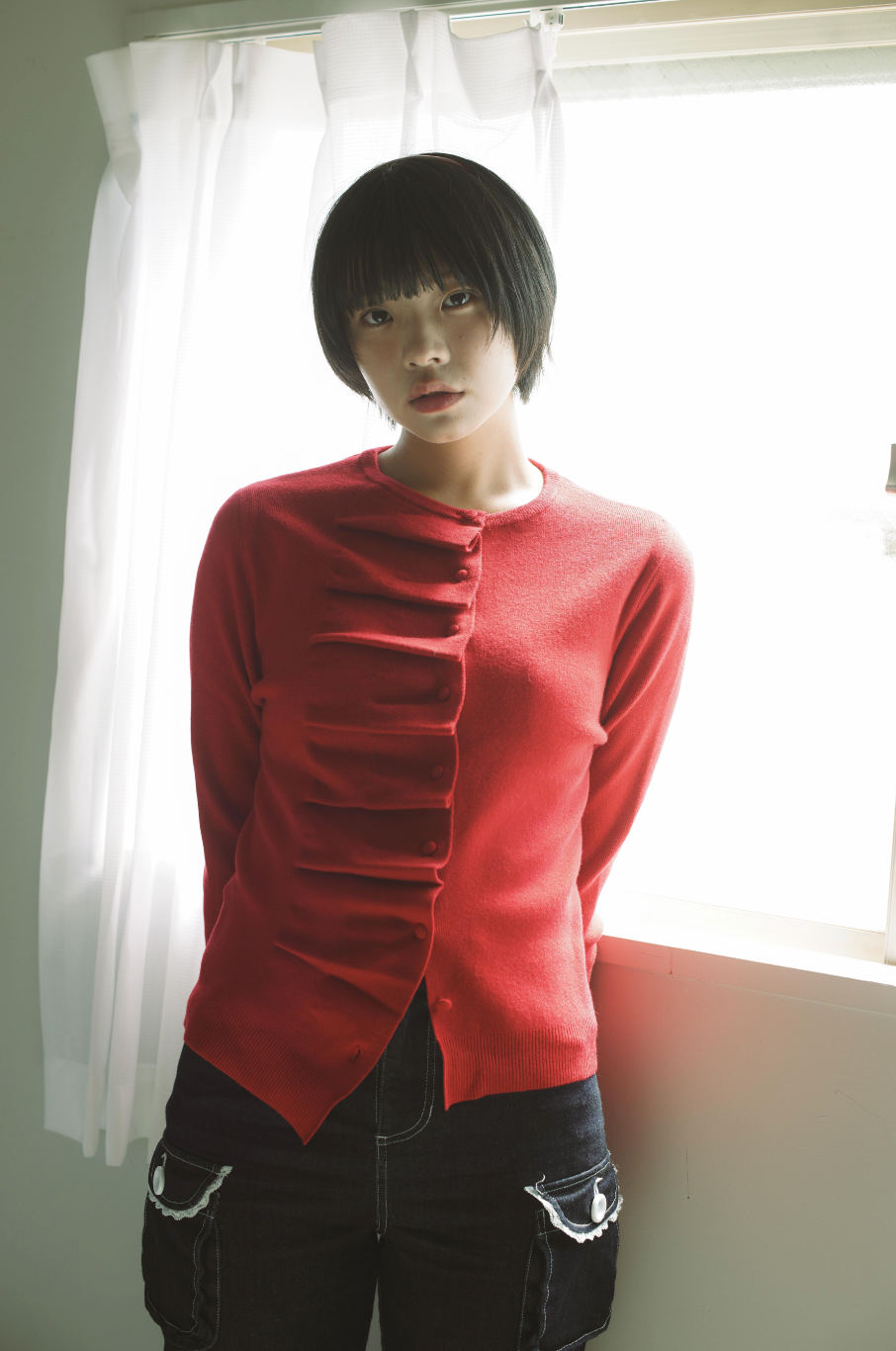 button up knit-boxy fit