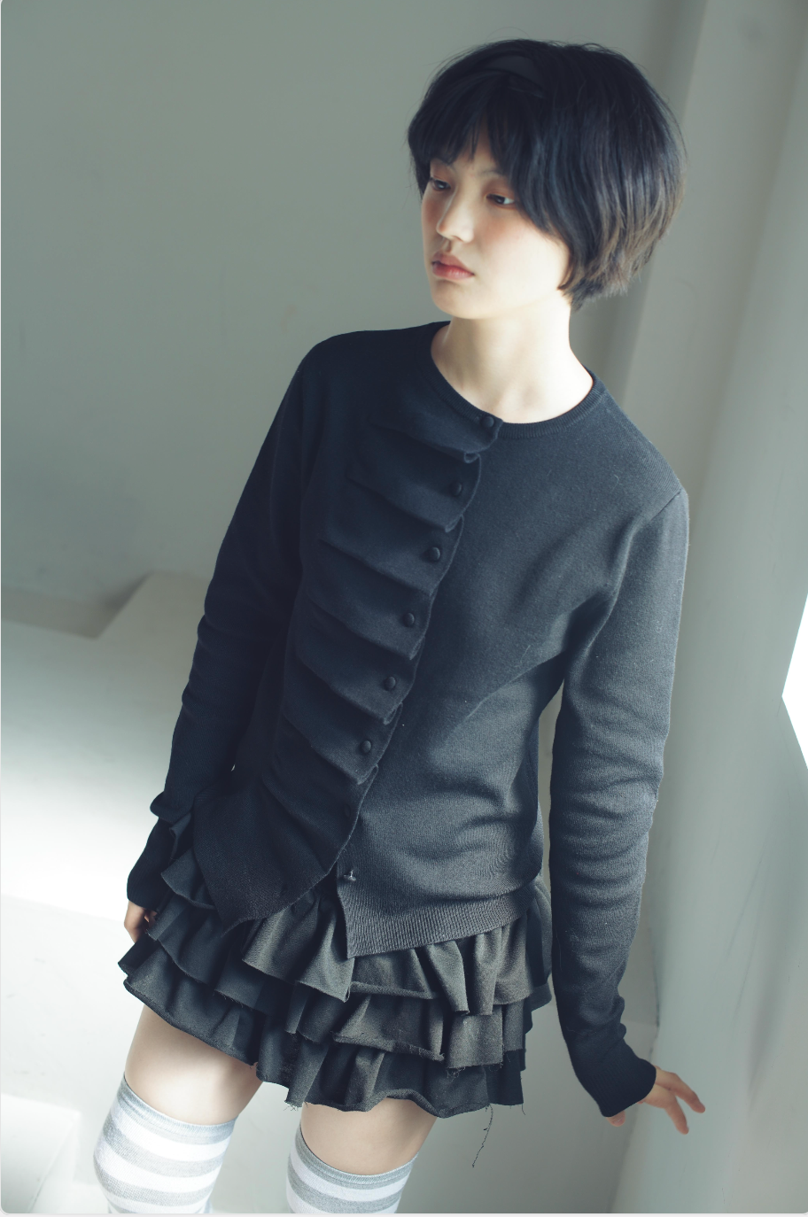 button up knit-boxy fit