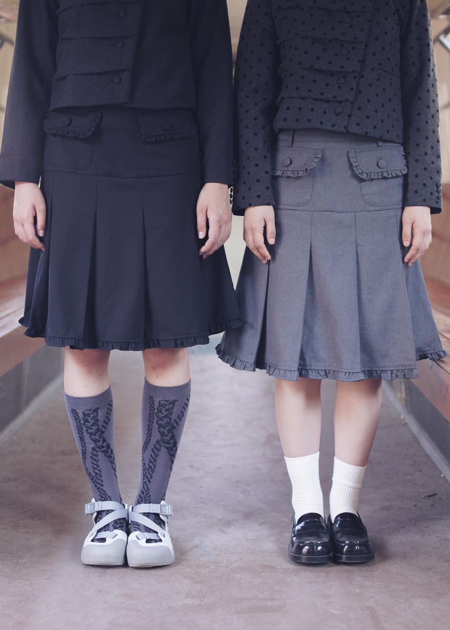 pleated cargo skirt