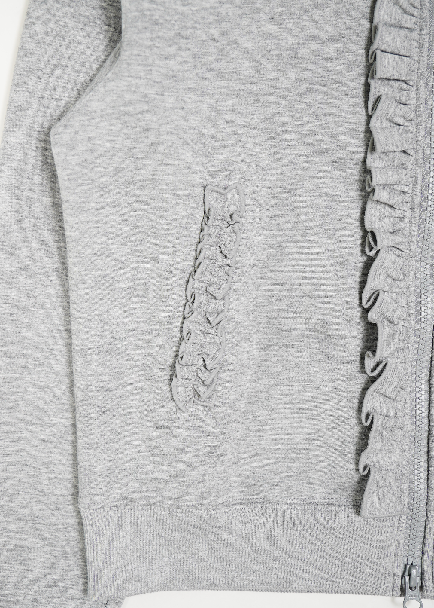 sailor collar frill zip hoodie