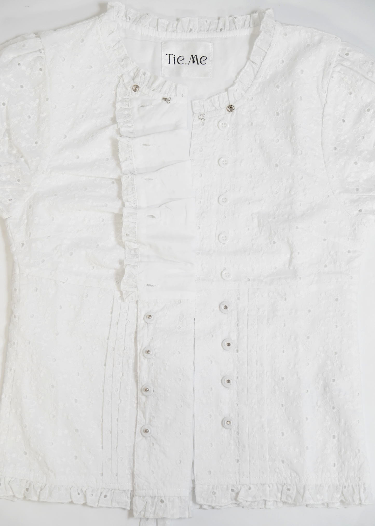 button up flora blouse