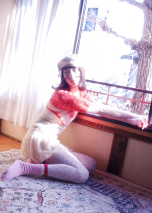 color dot short knit