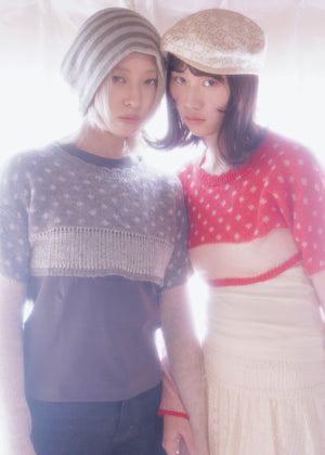 color dot short knit