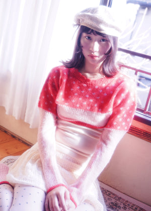 color dot short knit
