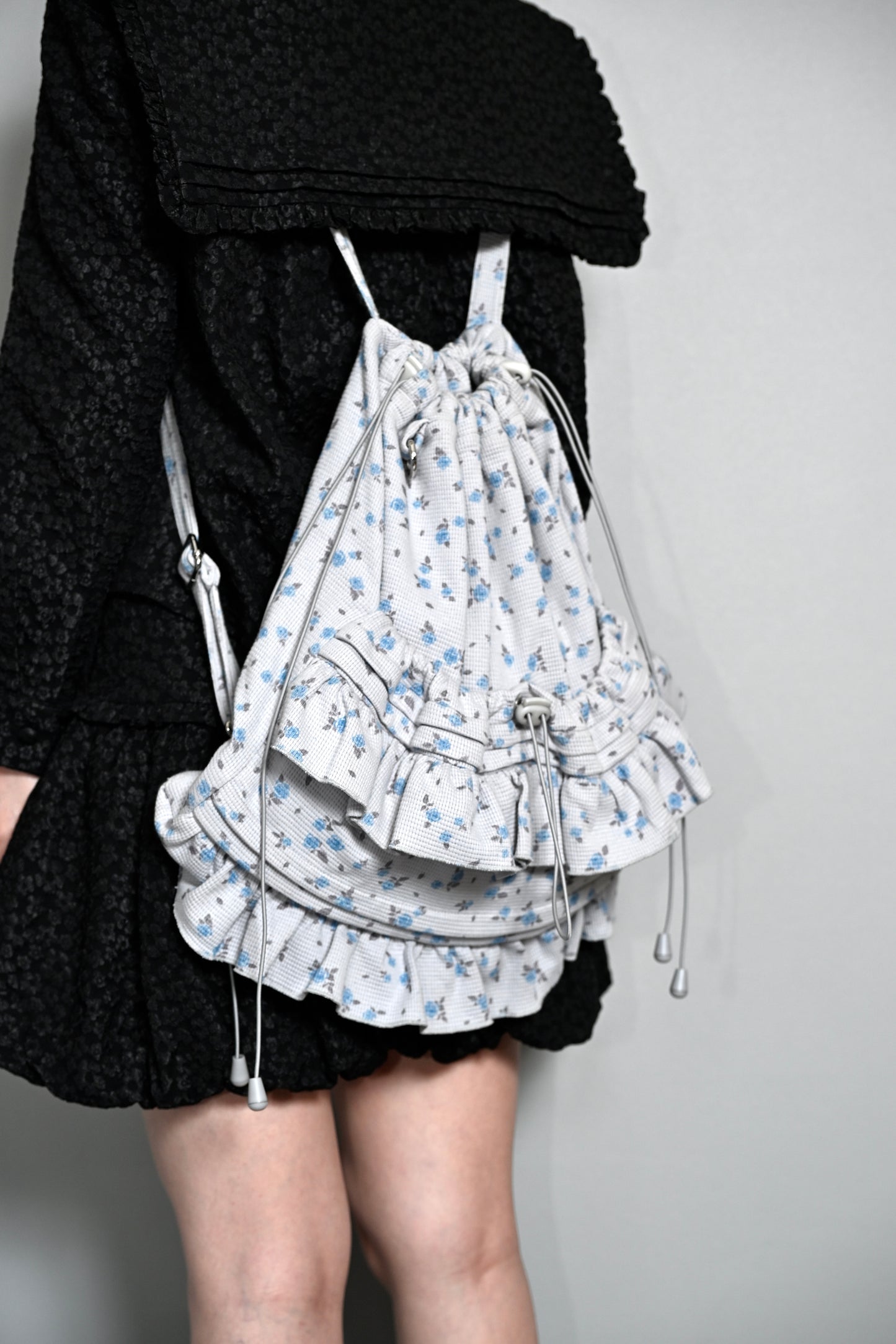 flower waffle frill knapsack