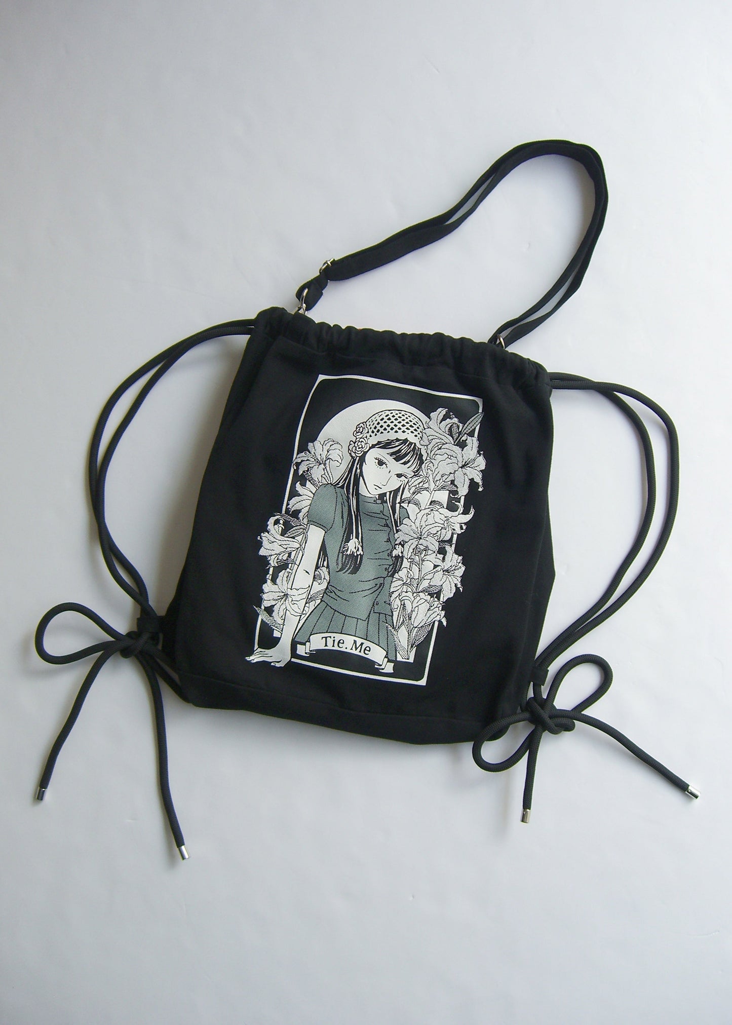 須藤はる奈×Tie.Meコラボ 百合刺繍3Way Bag