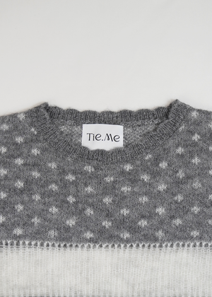 color dot short knit