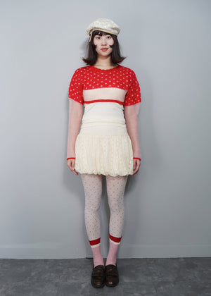 color dot short knit