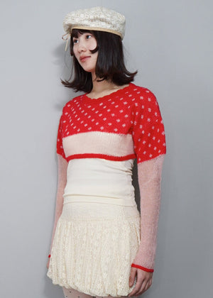 color dot short knit