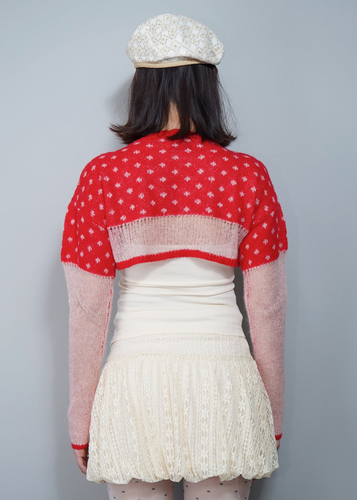 color dot short knit