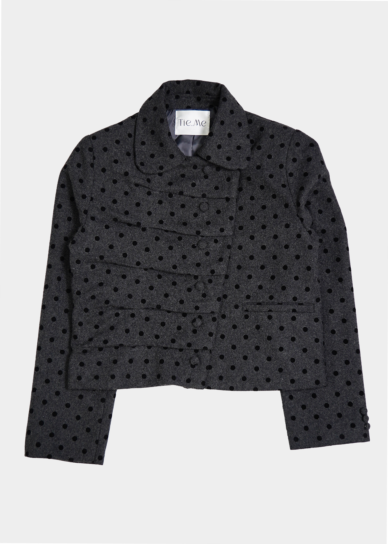 button up wool jacket-DOT