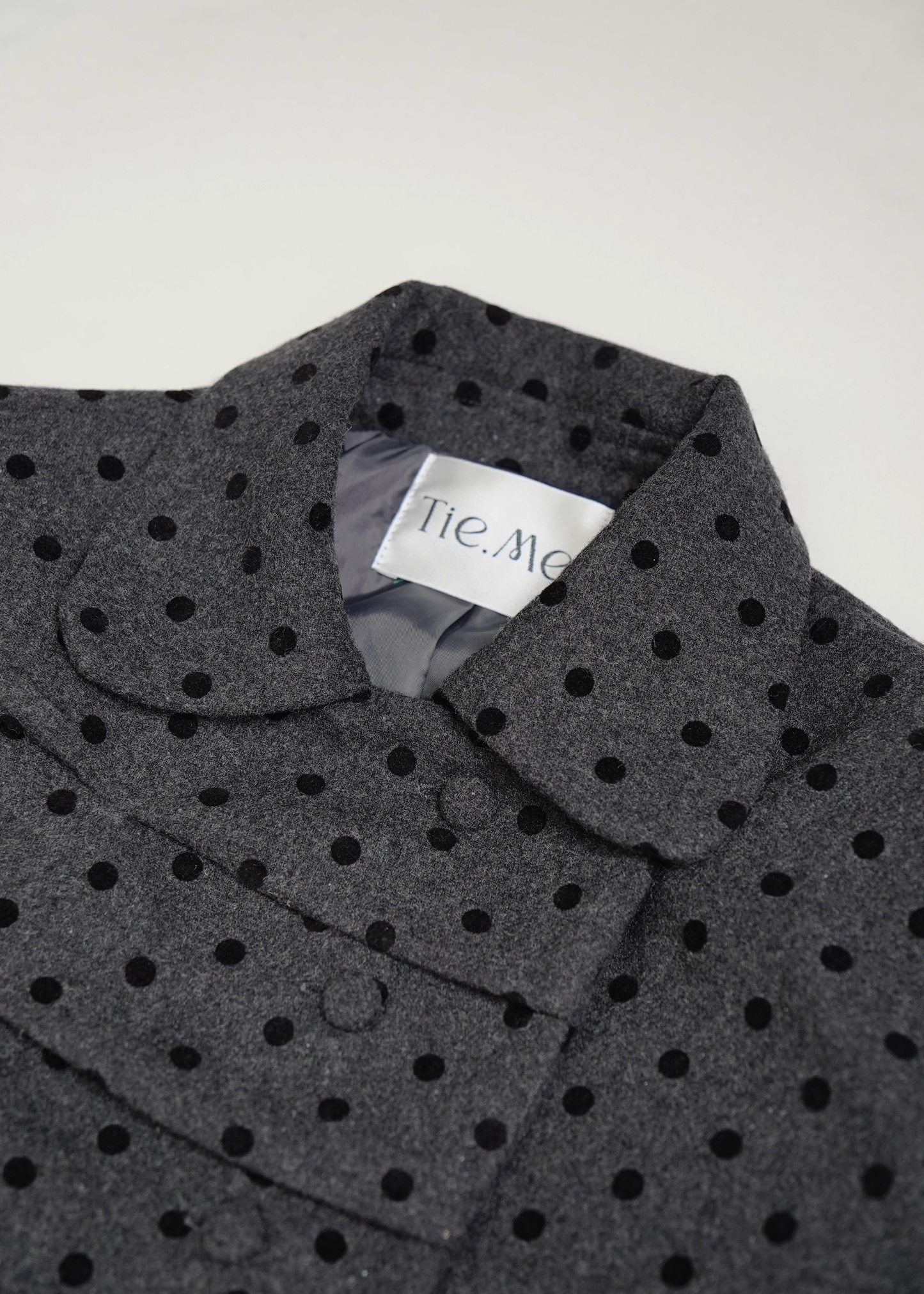 button up wool jacket-DOT