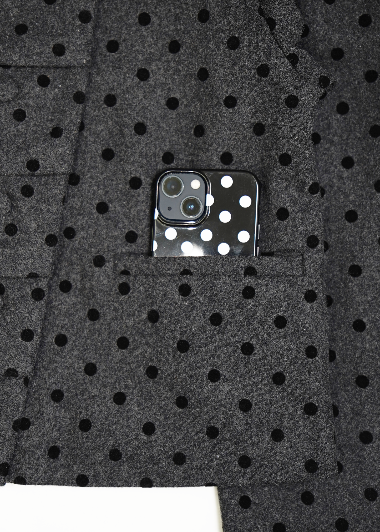button up wool jacket-DOT