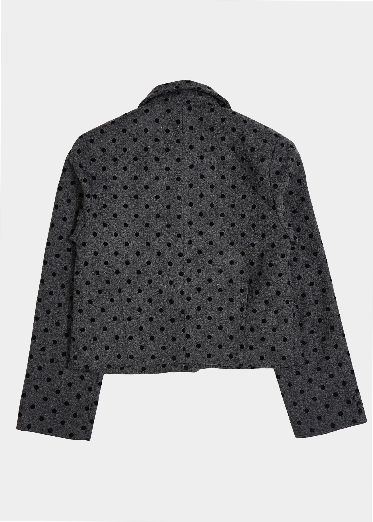 button up wool jacket-DOT