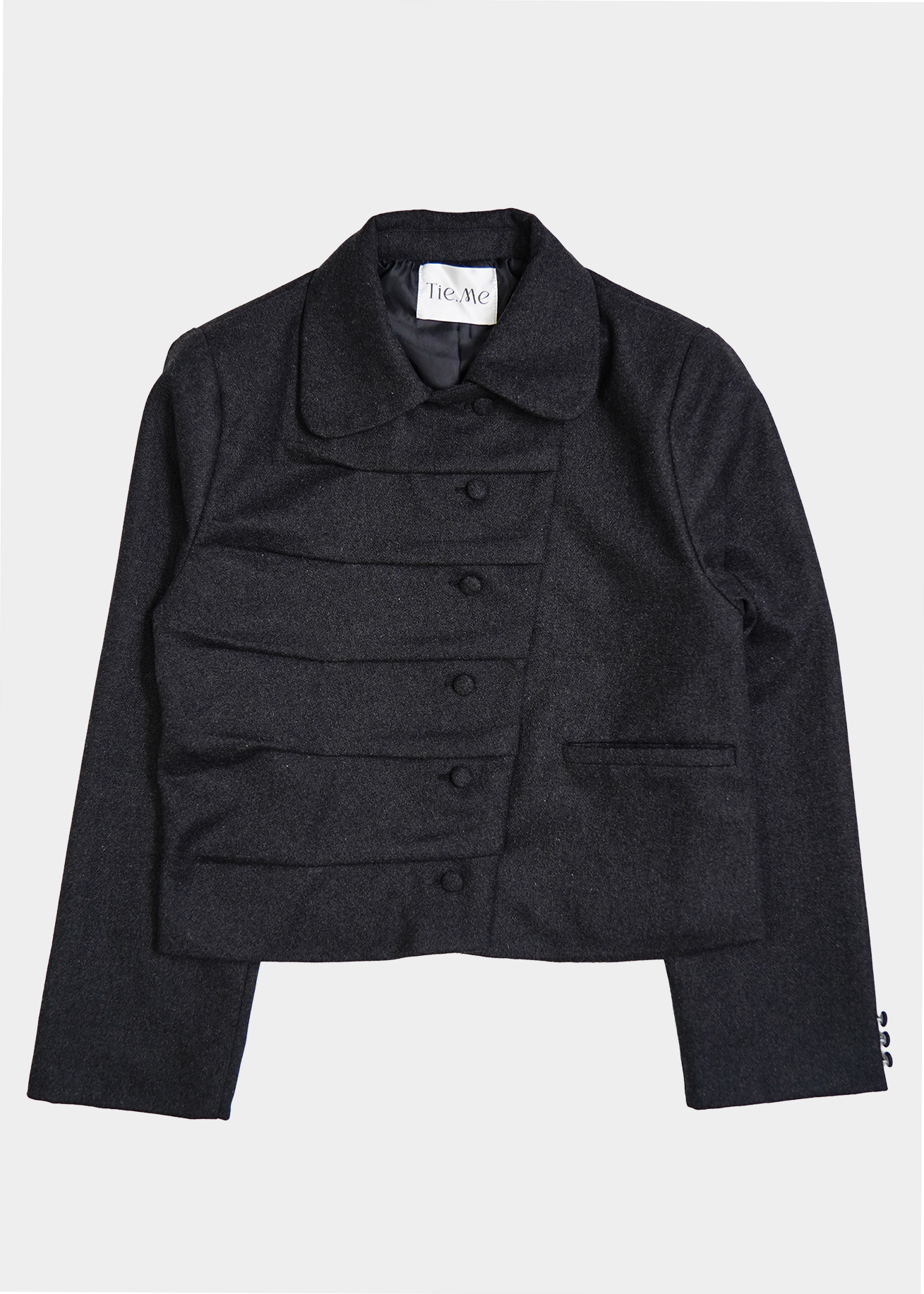 button up wool jacket