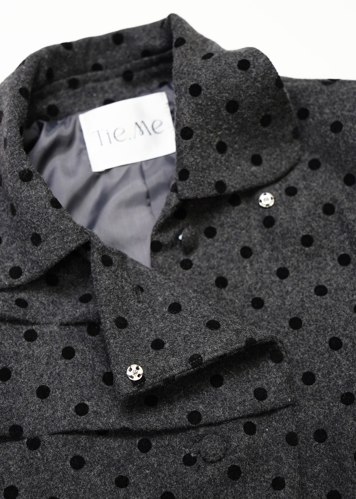 button up wool jacket-DOT