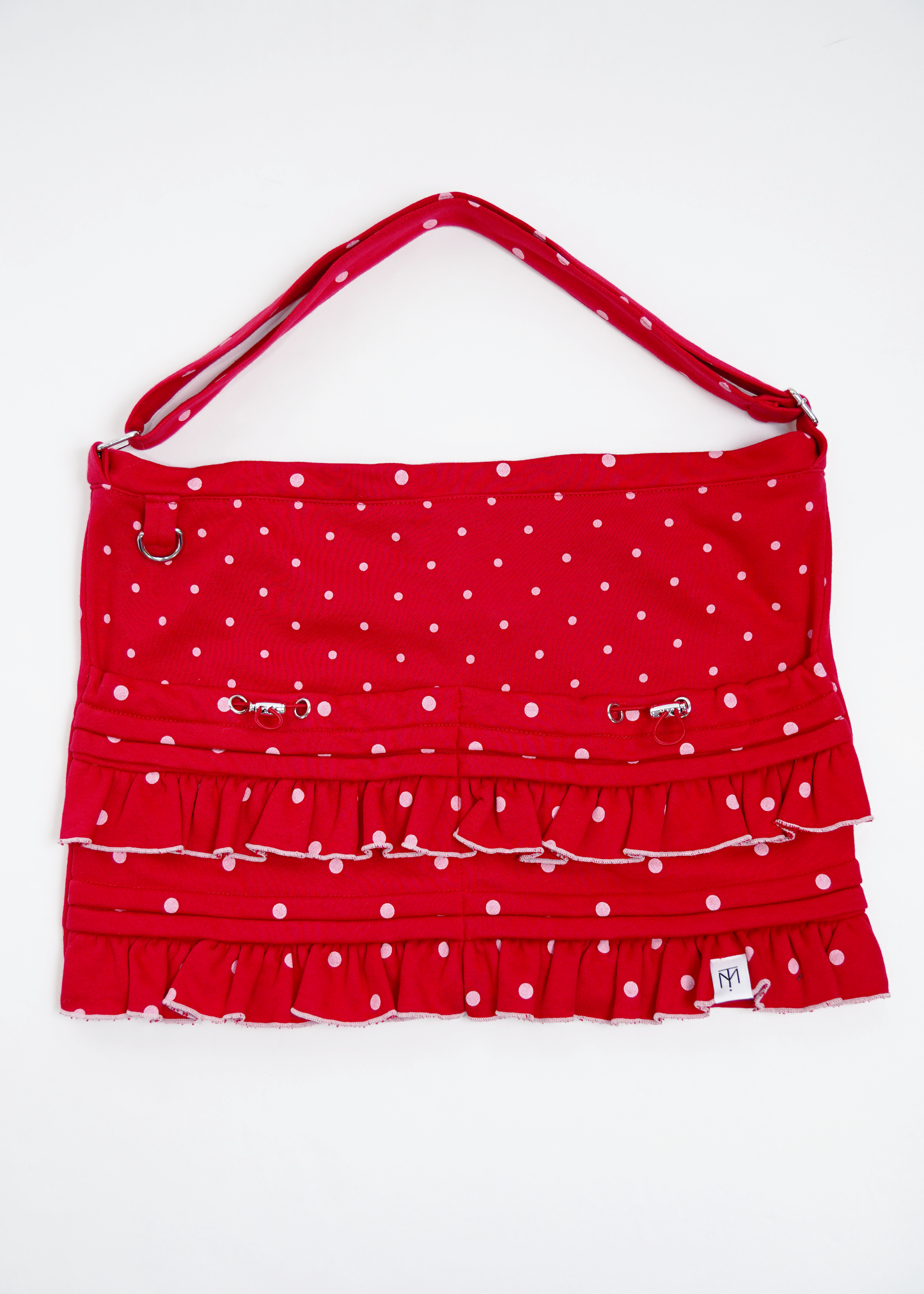 dot frill 2-way tote bag