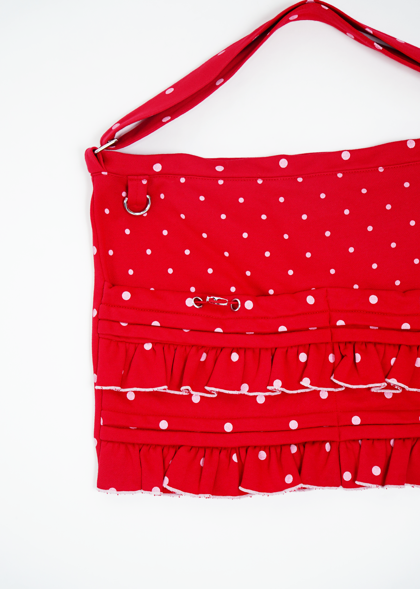 dot frill 2-way tote bag
