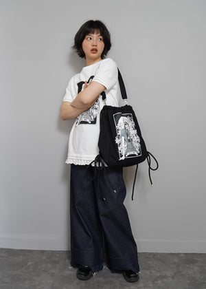 須藤はる奈×Tie.Meコラボ 百合刺繍3Way Bag