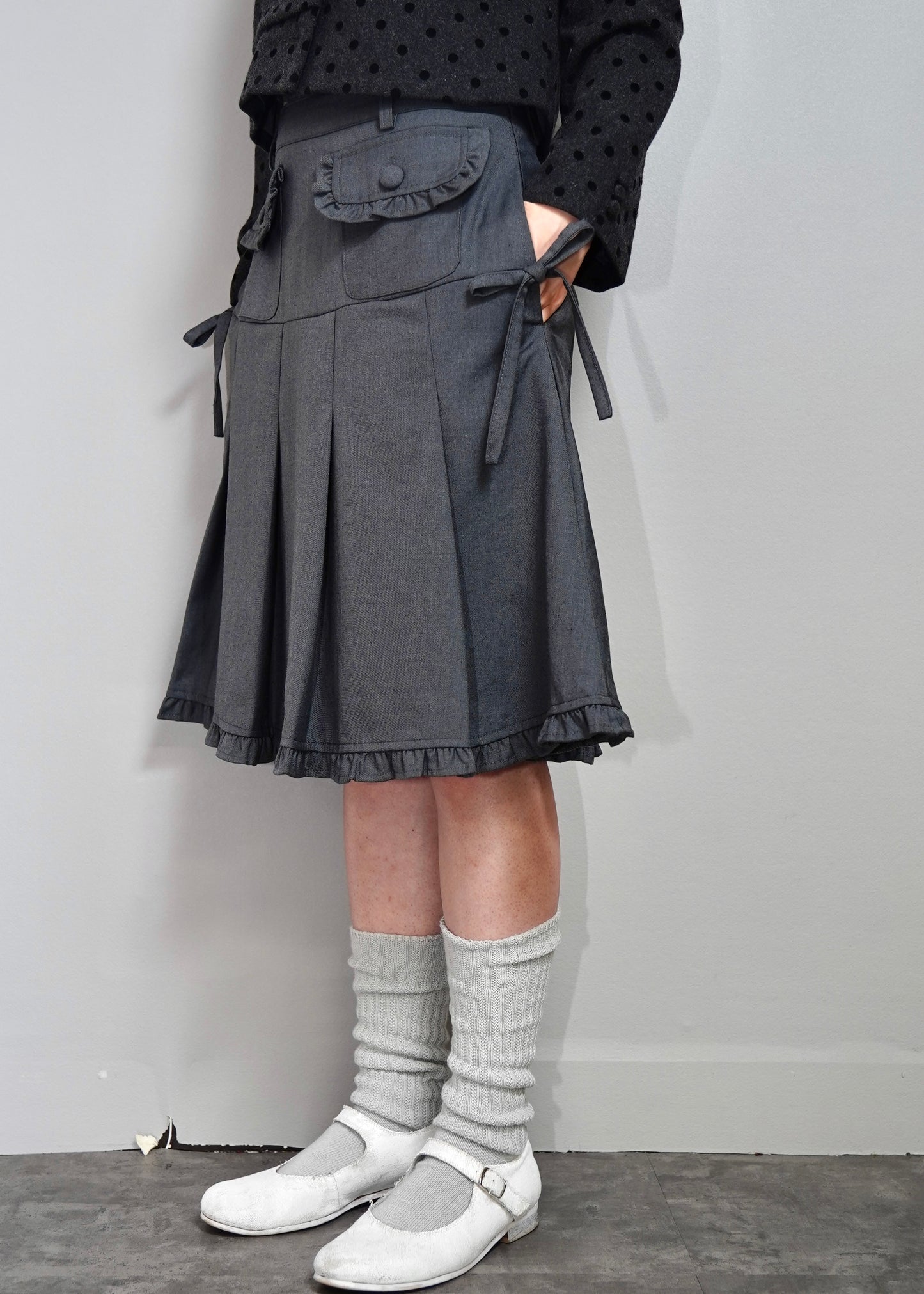 pleated cargo skirt