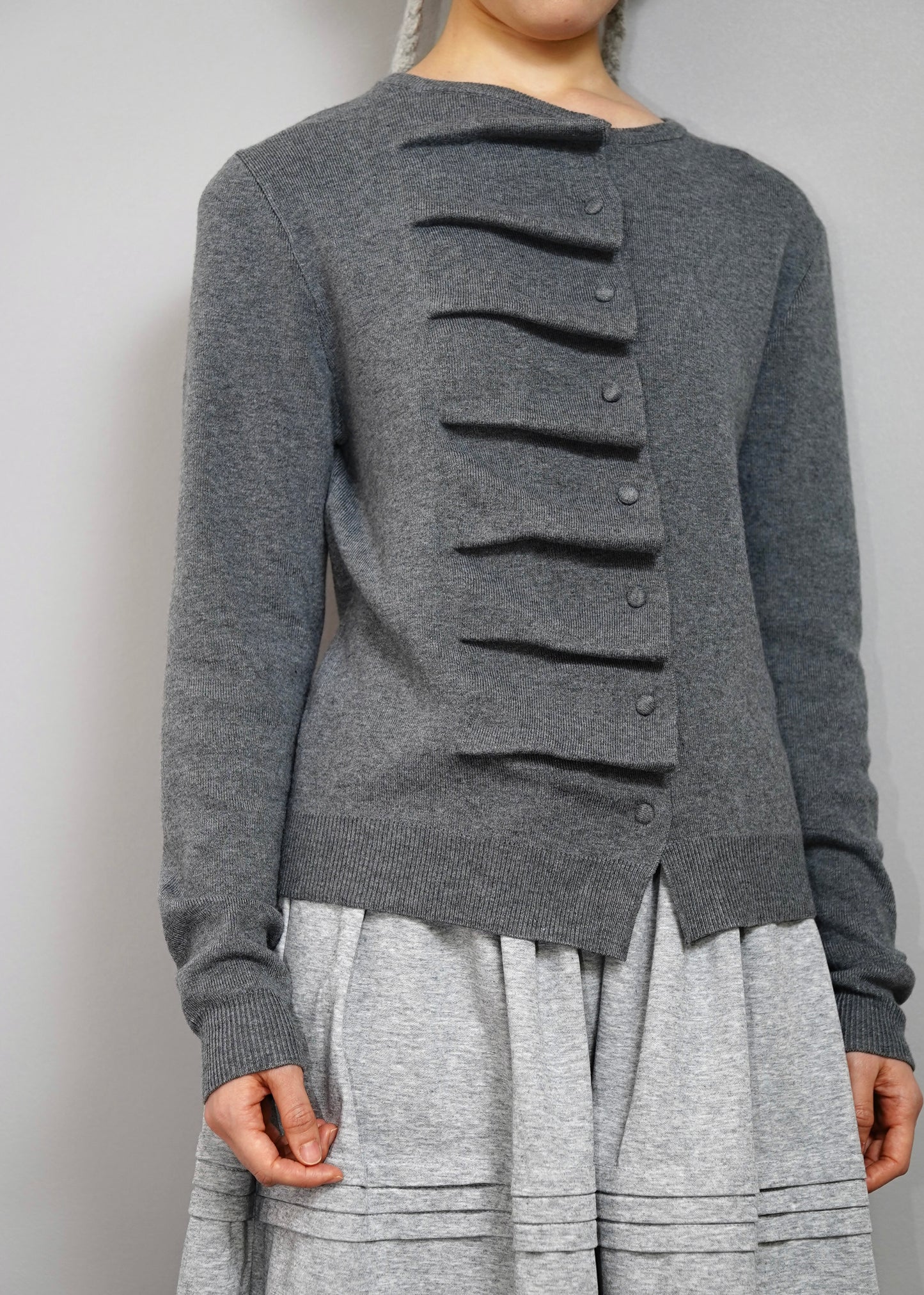 button up knit-boxy fit