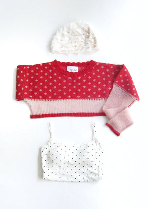 color dot short knit