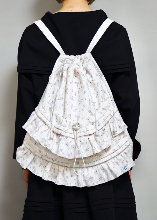 flower waffle frill knapsack