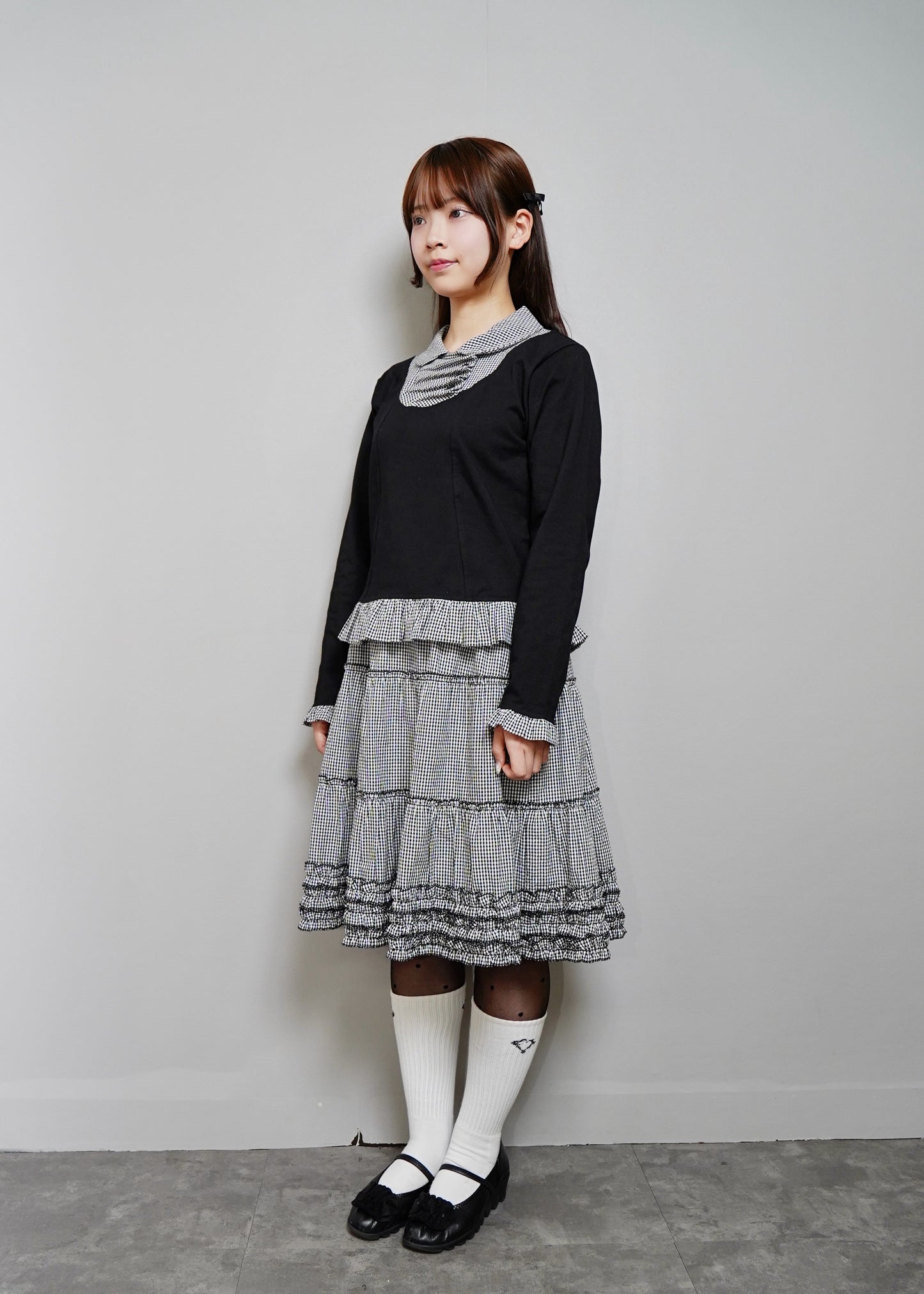 button up shirt layered tee