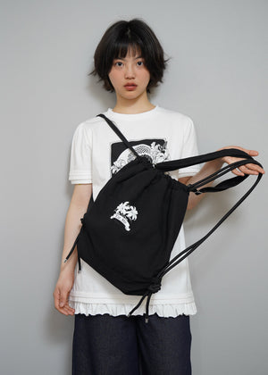 須藤はる奈×Tie.Meコラボ 百合刺繍3Way Bag