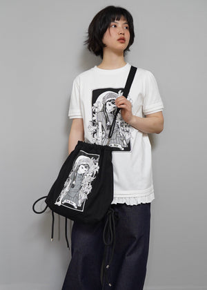 須藤はる奈×Tie.Meコラボ 百合刺繍3Way Bag