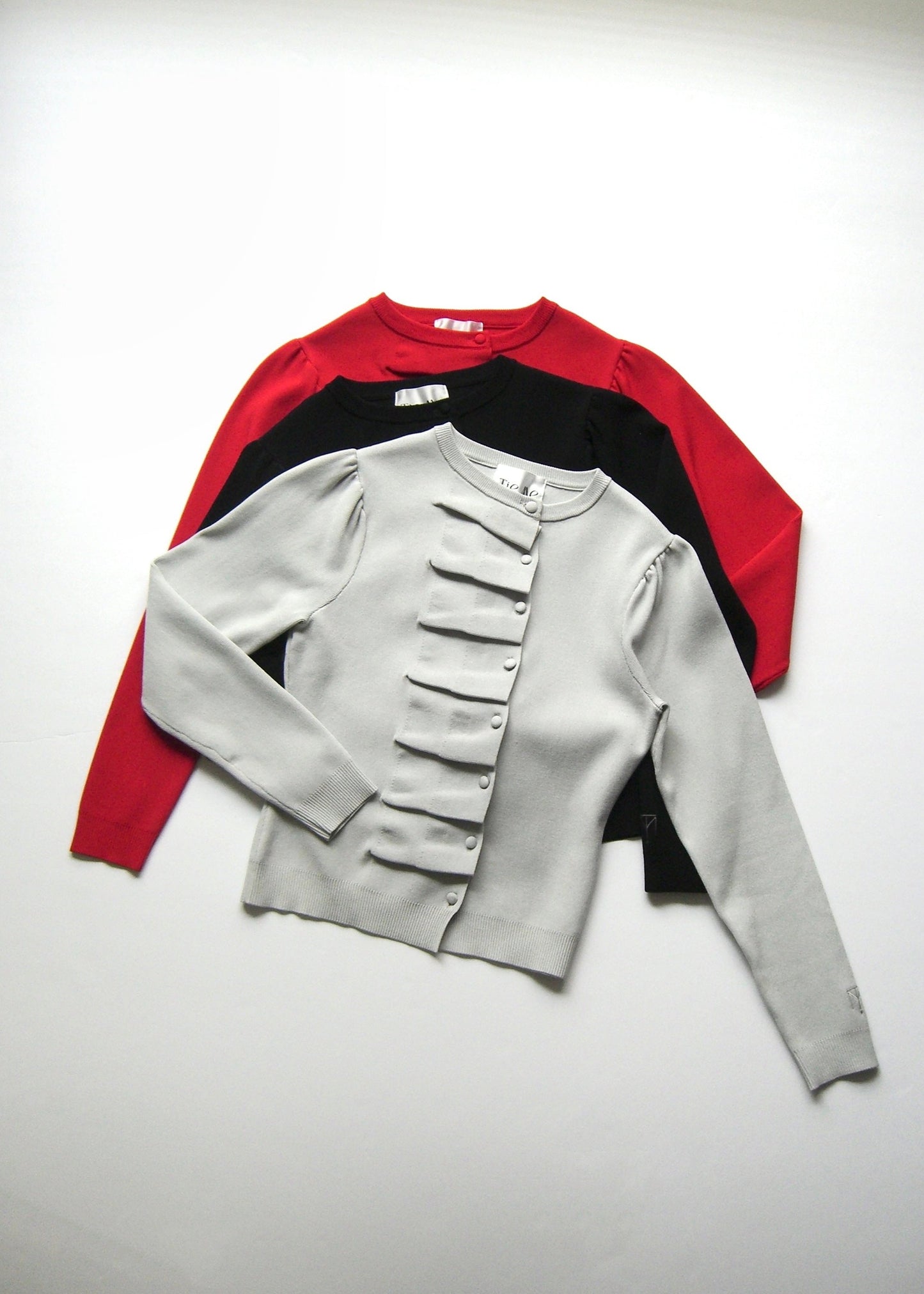 button up knit-GRAY