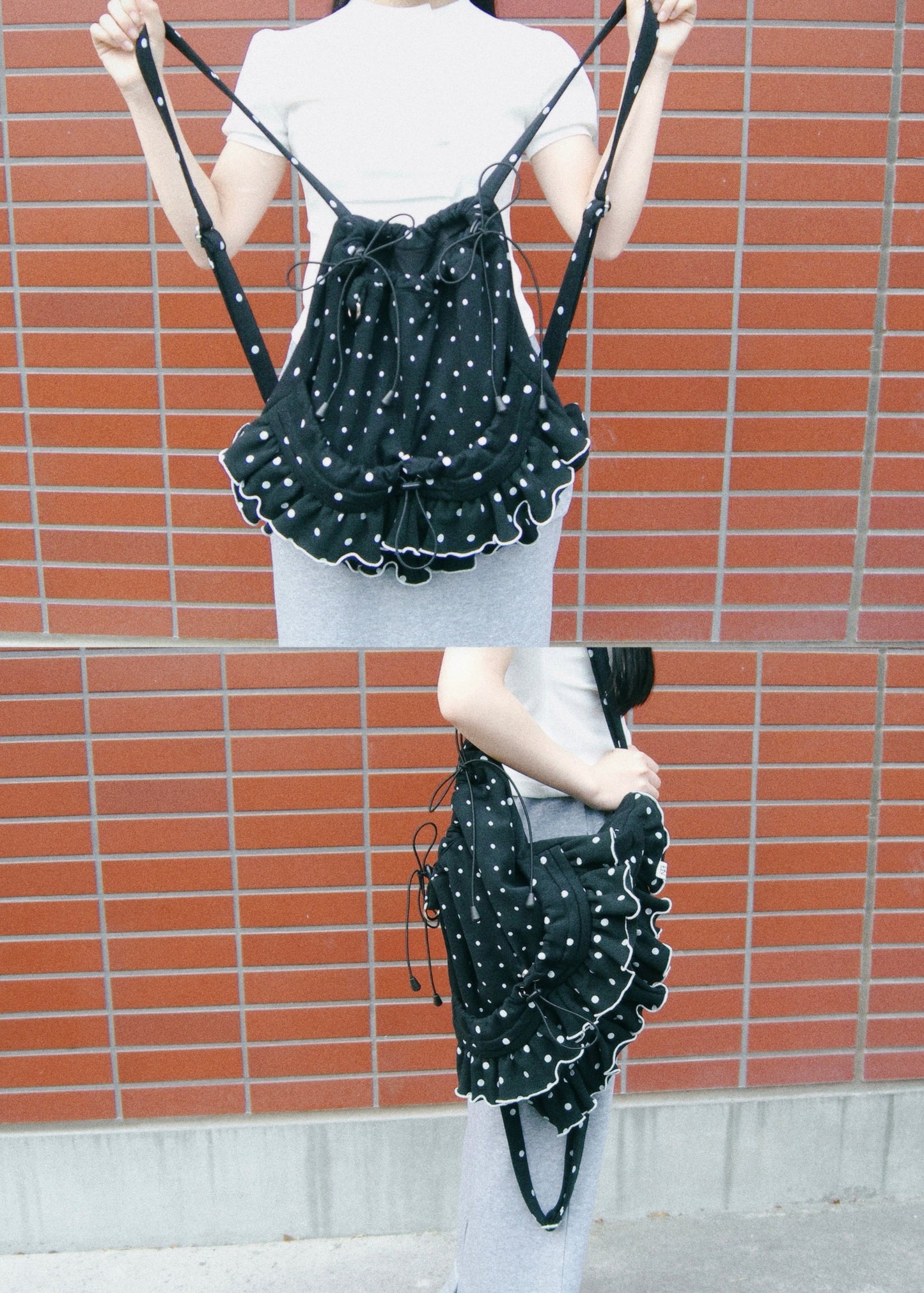 dot frill knapsack