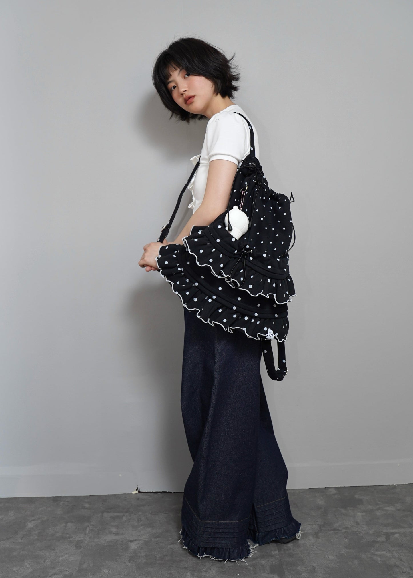 dot frill knapsack