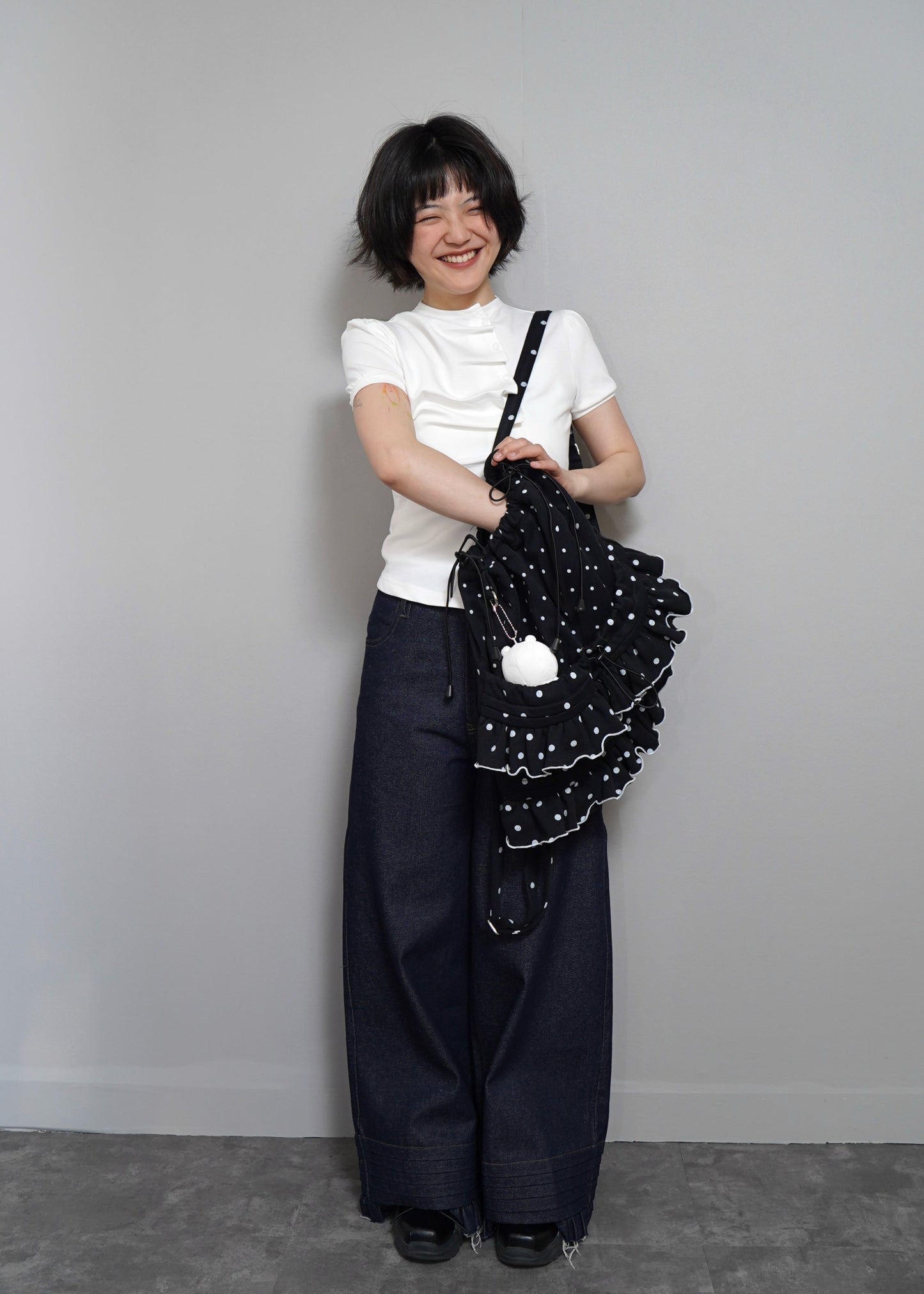 dot frill knapsack