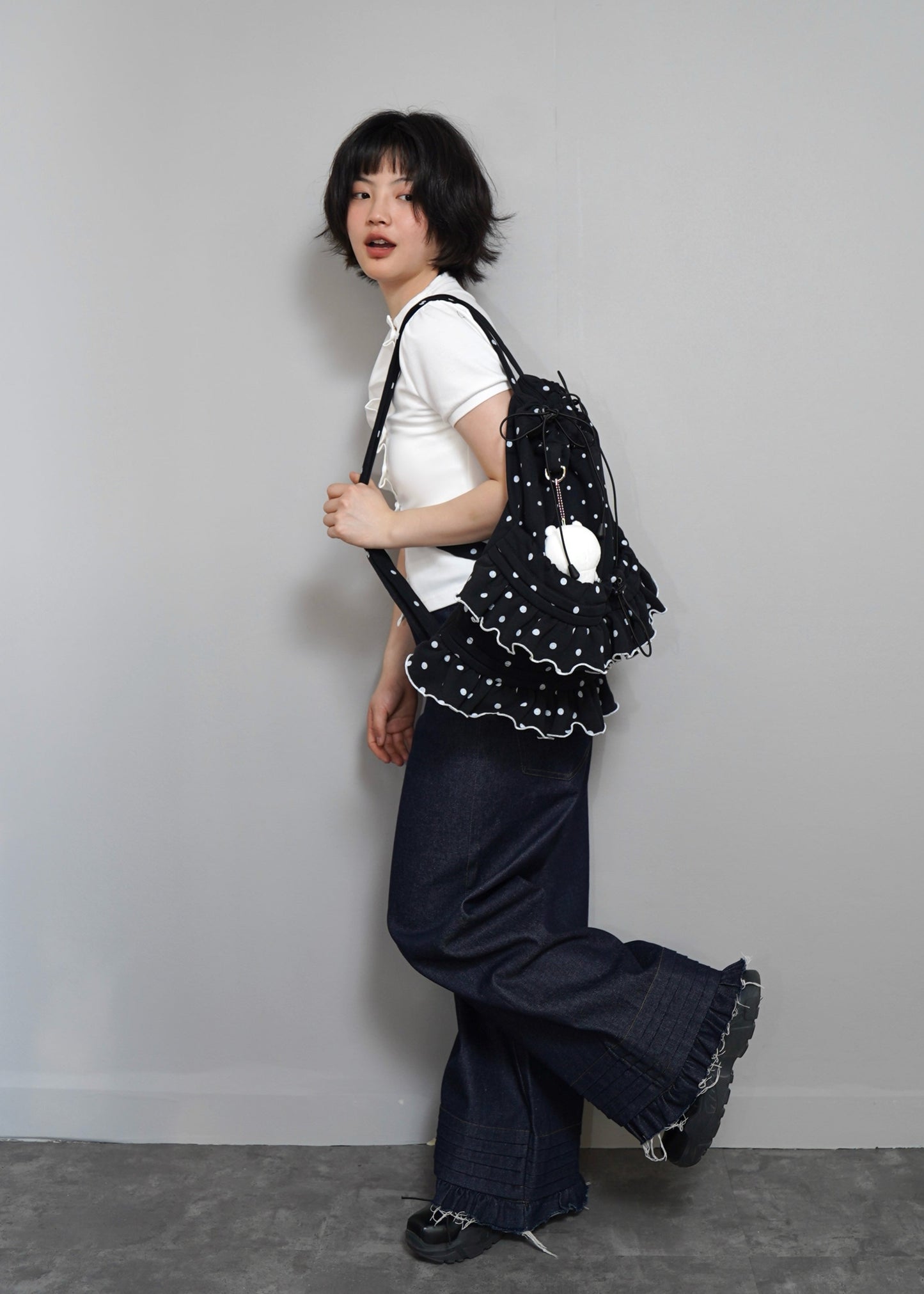 dot frill knapsack