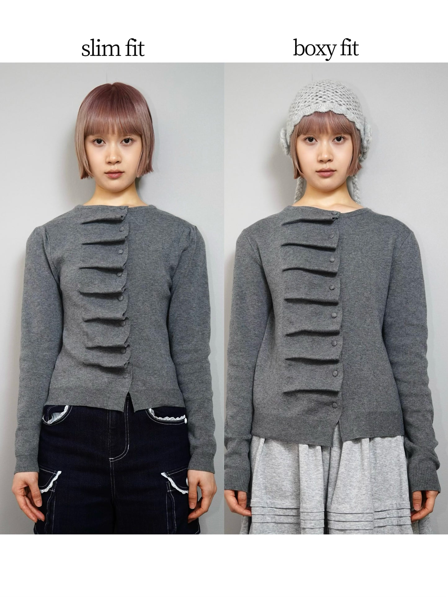 button up knit-slim fit