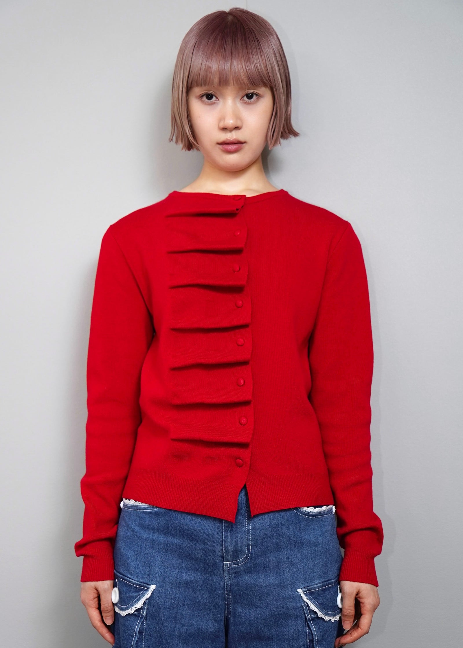 button up knit-boxy fit