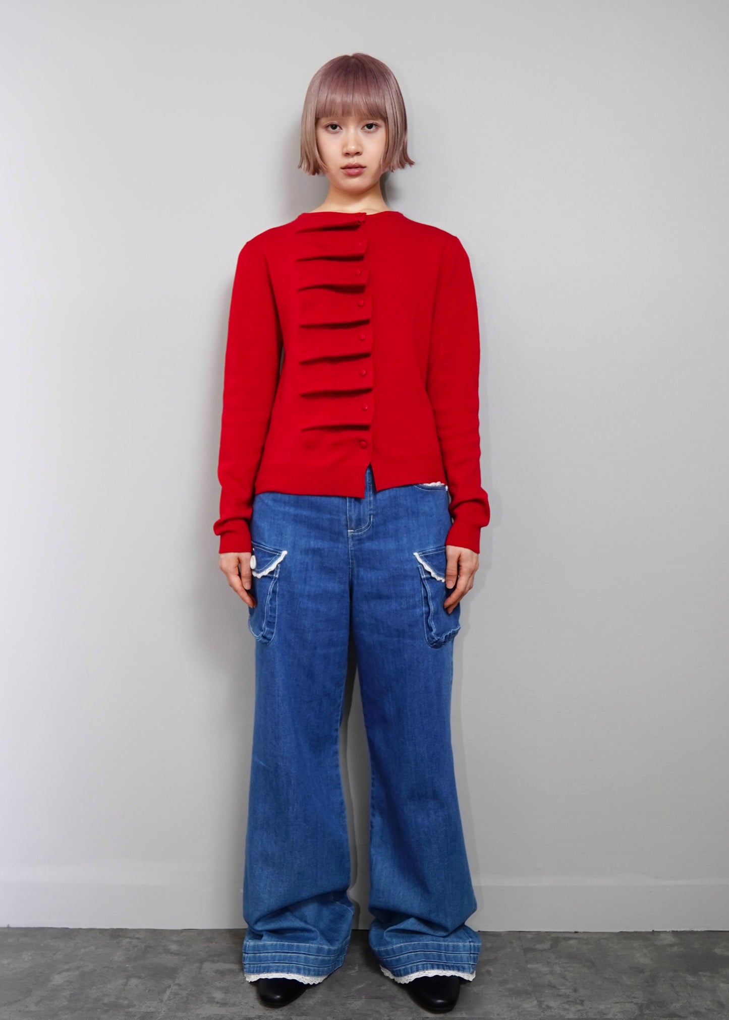 button up knit-boxy fit