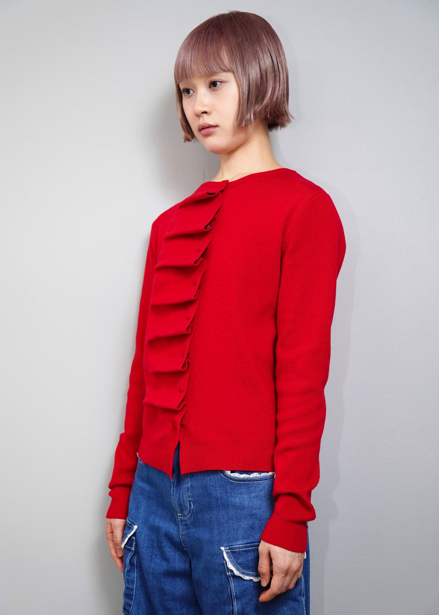 button up knit-boxy fit