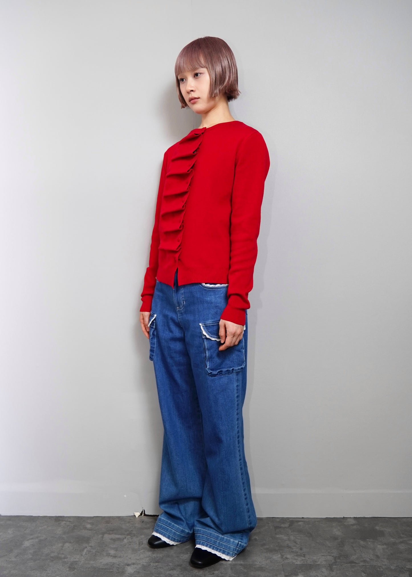 button up knit-boxy fit