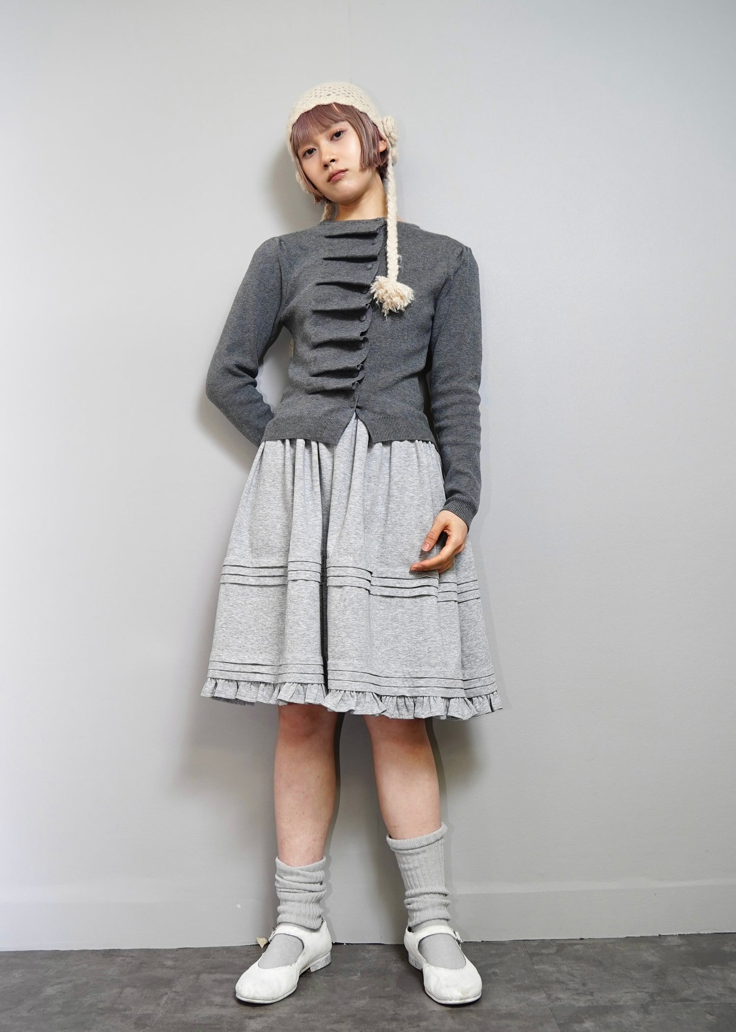 button up knit-slim fit